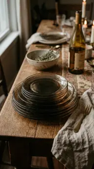 15 Vintage Glassware Ideas for an Eclectic Table 8 8. A Stack of Smoked-Glass Dessert Plates in Graduating Sizes