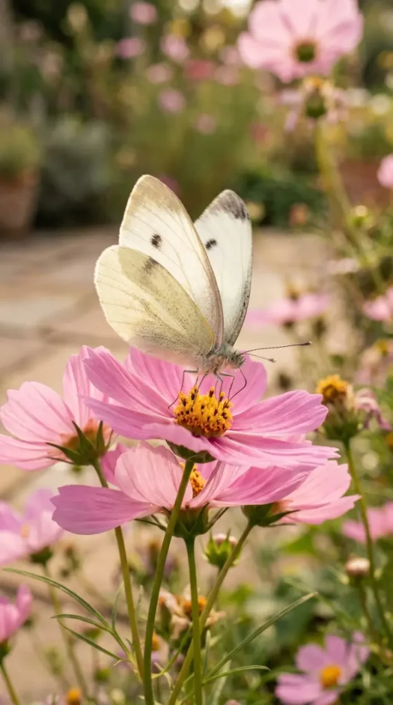 14 Summer Cottagecore Garden Patio Wildflower Sitting 8 8. Butterfly Visiting Blooms