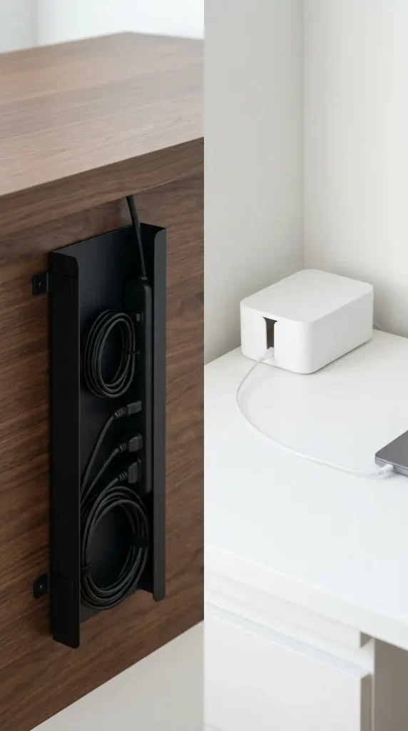 11 Office Room Ideas Shared Dual Desk His and Hers Style 9 9. Give Each Zone Its Own Dedicated Cable Management Solution