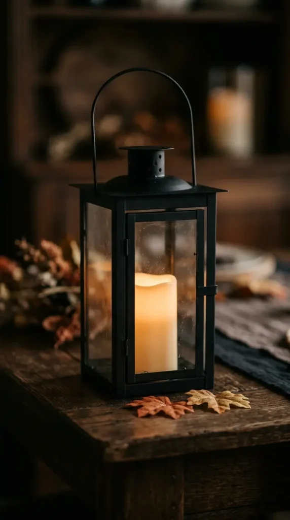15 Dollar Tree Halloween Decor Window and Table Vignette Style 9 9. The Dollar Tree Lantern with Painted Upgrade